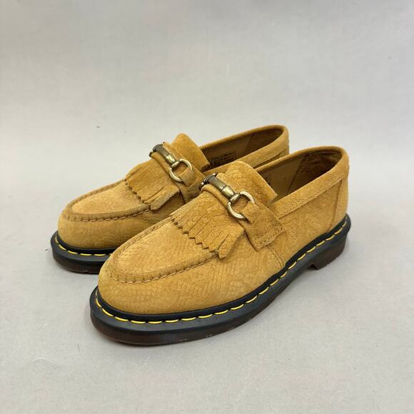 Dr Martens Adrian Snaffle Repello Suede Python Kiltie Loafers Autumn Spice W8 M7 - Picture 6 of 16